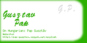 gusztav pap business card