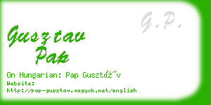 gusztav pap business card